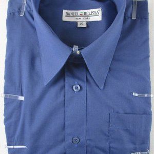 NWT Daniel Ellissa Boy's LS Blue Dress Shirt, Size 20